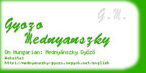 gyozo mednyanszky business card