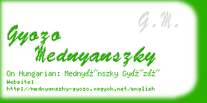 gyozo mednyanszky business card
